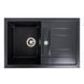 Гранітна мийка для кухні Platinum 7850 TROYA матовий Карбон 39972 фото 1