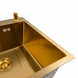 Комплект кухонной мойки Platinum Handmade 50*50 PVD Gold pl23555 фото 3