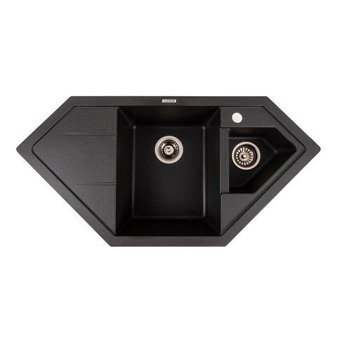 Гранітна мийка для кухні Platinum 9950 PANDORA матовий Моріон 41669 фото