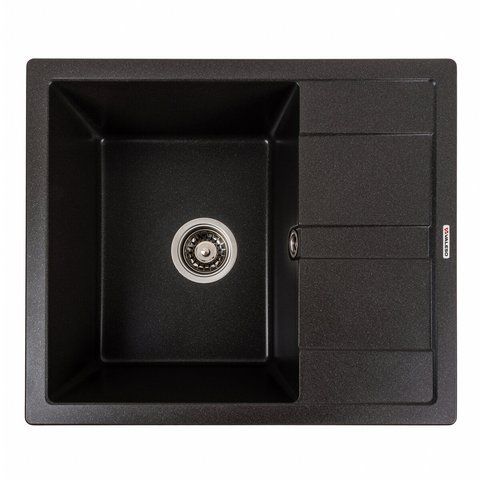 Гранитная мойка для кухни Platinum ARIA 5851 матовая Морион 48985 фото