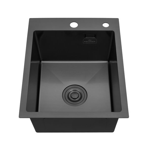 Кухонна мийка Kroner KRP PVD Schwarze - 4050HM (3,0/1,0 мм) CV035374 фото
