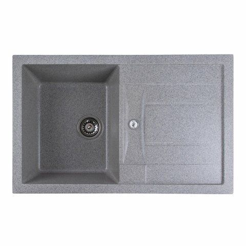 Гранітна мийка для кухні Platinum 7850 TROYA матова Сіра 3252 фото
