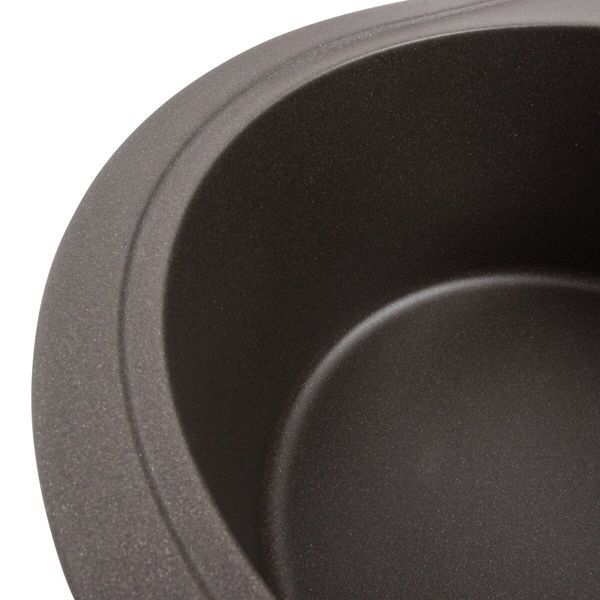 Гранітна мийка для кухні Platinum 5847 ONYX матова Темна скеля 40340 фото