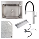 Комплект кухонної мийки Valeso 60х50HM BLK15 Kitchen Line SL73431 фото 1