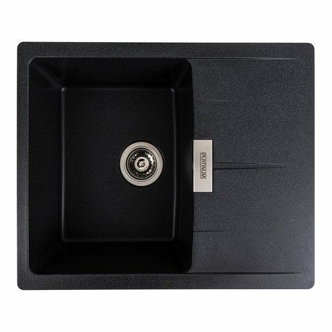 Гранітна мийка для кухні Platinum 6250 ZIRKONE матовий Карбон 41589 фото