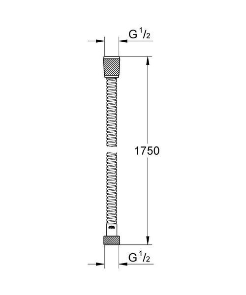 Relexaflex Metal Металевий душовий шланг 1750 мм (28139000) 28139000 фото