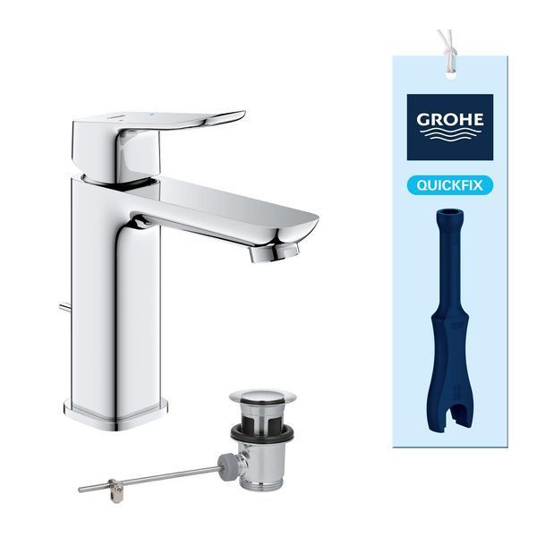 Смеситель для раковины Grohe QuickFix Dice M-Size 1018320000 с донным клапаном CV036182 фото