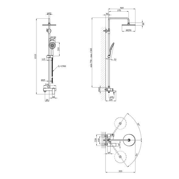 Душова система Kroner KRP Graz - SCH063 CV031332 фото