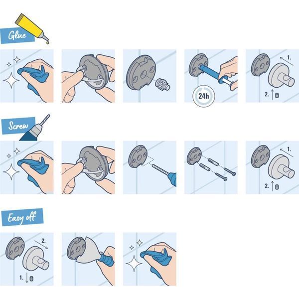 Полиця для душу Grohe QuickFix Start Cube кутова з гачками 41106000 CV035416 фото