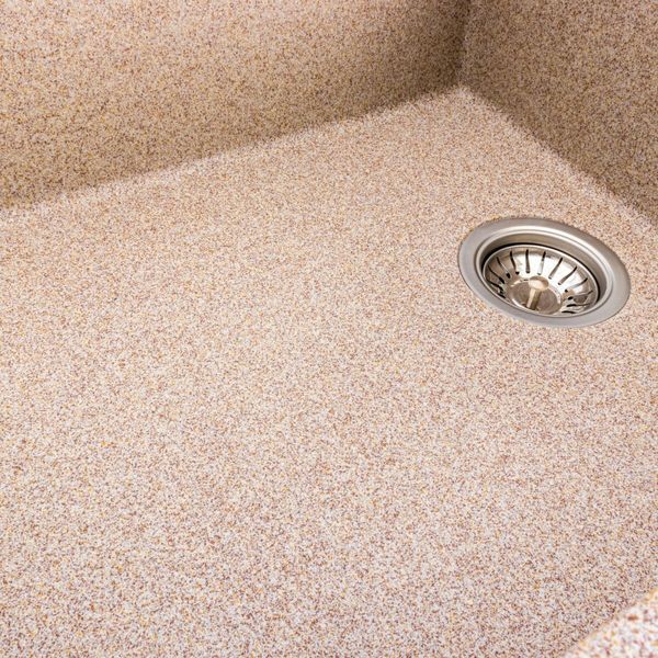 Гранітна мийка для кухні VALESO 8650 DIAMOND матова (карамель) 49347 фото