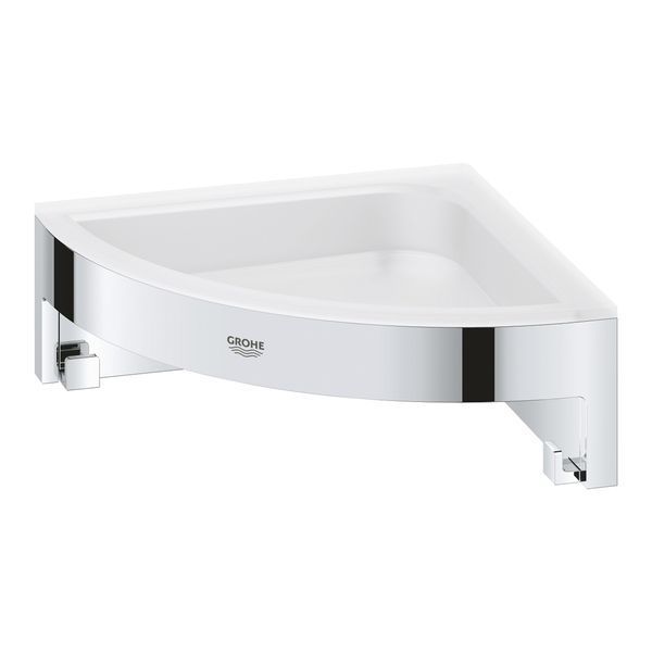 Полиця для душу Grohe QuickFix Start Cube кутова з гачками 41106000 CV035416 фото