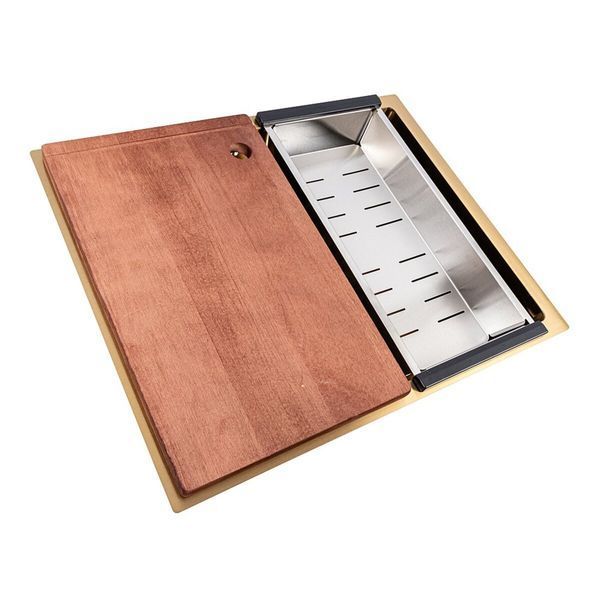 Кухонна мийка Valeso Handmade CM 54*44 Workstation золото PVD, монтаж під стільницю 50200 фото