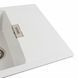 Гранітна мийка для кухні Platinum 6250 ZIRKONE матова Білосніжна 41585 фото 5