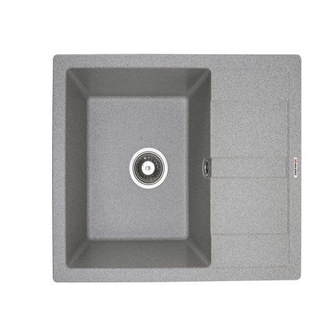 Гранитная мойка для кухни Platinum ARIA 5851 матовая Серая 49064 фото