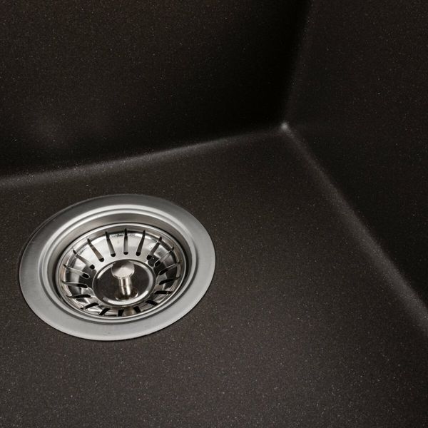 Гранітна мийка для кухні Platinum 4150 SOKIL матова Темна скеля 40325 фото