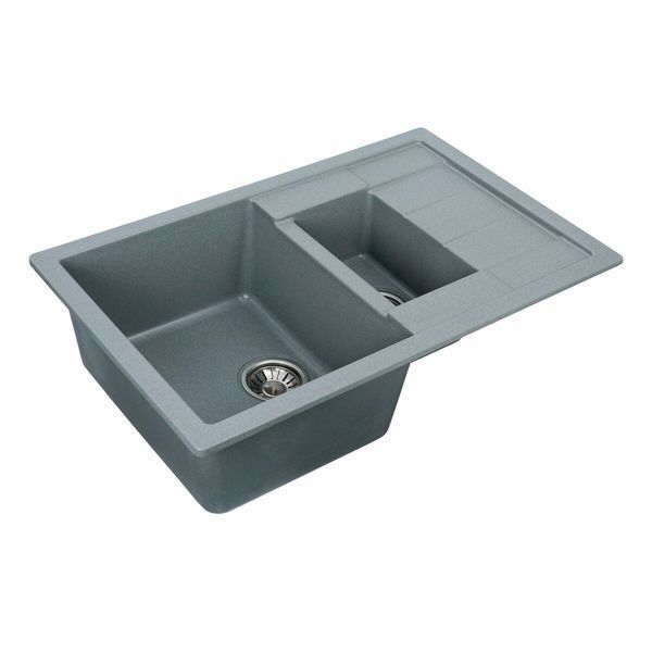 Гранитная мойка для кухни Platinum 7850W TOSKANA матовая Серый муссон 3656 фото