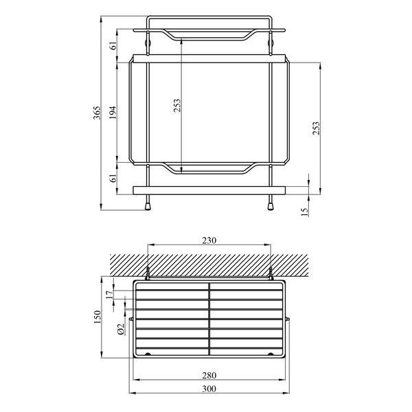 Полиця для ванної кімнати Kroner KRM Rizze - ACC330-2 CV022915 фото