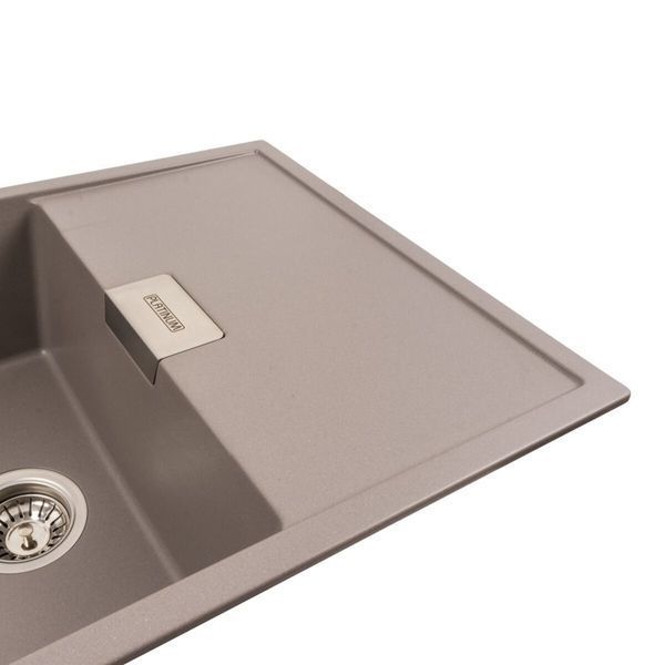 Гранітна мийка для кухні Platinum 8650 DIAMOND матова Дюна 41666 фото