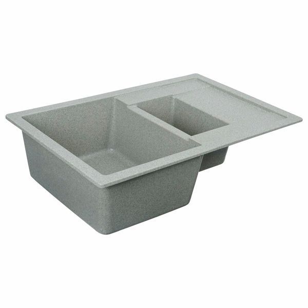 Гранитная мойка для кухни Platinum 7850W TOSKANA матовая Серая 3648 фото