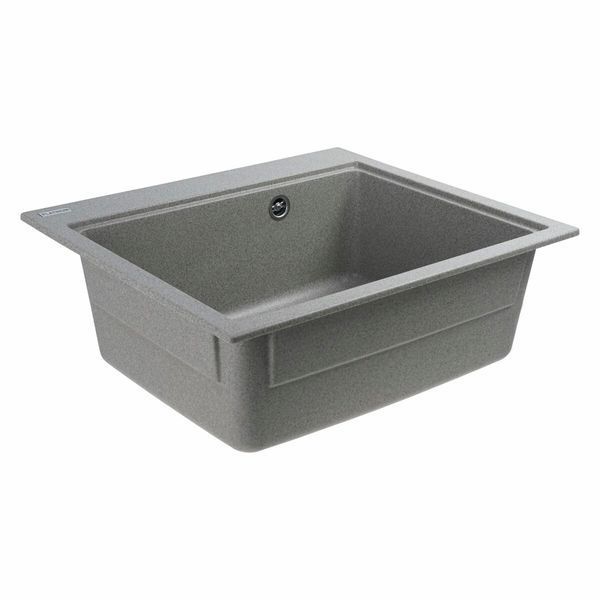 Гранитная мойка для кухни Platinum VESTA 5852 матовая Серая 48609 фото