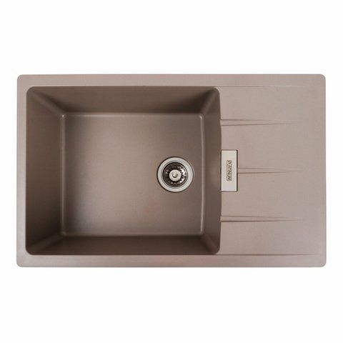 Гранітна мийка для кухні Platinum 7850 ROMA матова Дюна 38762 фото