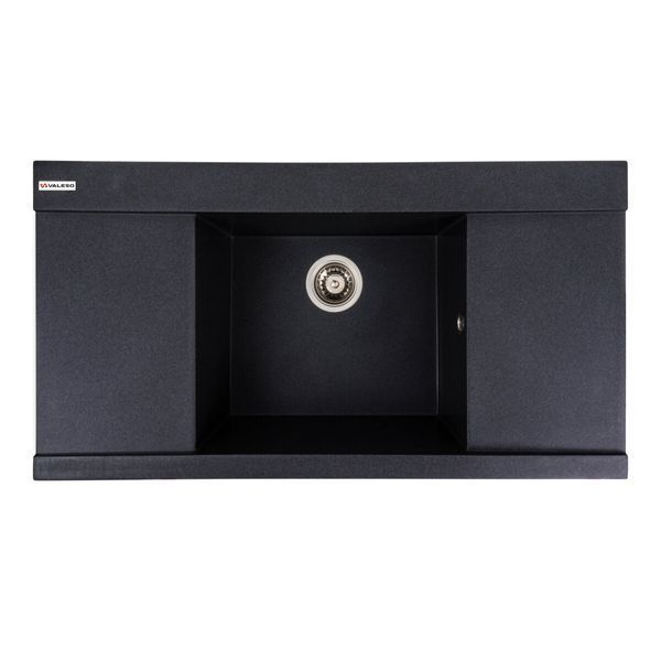 Гранітна мийка для кухні VALESO 9651 ATLAS матовий Карбон 48903 фото