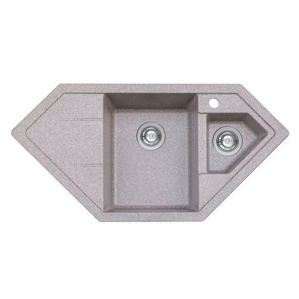 Гранітна мийка для кухні Platinum 9950 PANDORA матова Мікс 3681 фото