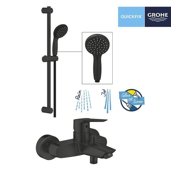 Смеситель для ванны Grohe QuickFix Start Black UA30330702 CV032745 фото