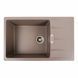 Гранітна мийка для кухні Platinum 7850 ROMA матова Дюна 38762 фото 1