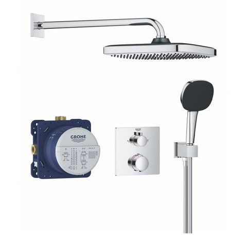 Душова система прихованого монтажу термостатична Grohe QuickFix Precision Grohtherm Cube 34882000 CV033298 фото