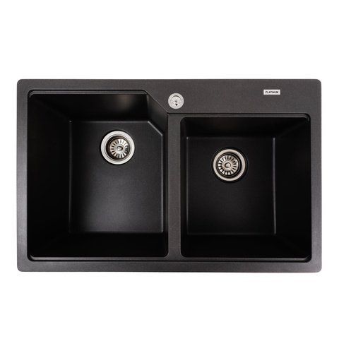 Гранітна мийка для кухні Platinum 7850 HARMONY матовий Моріон 41656 фото