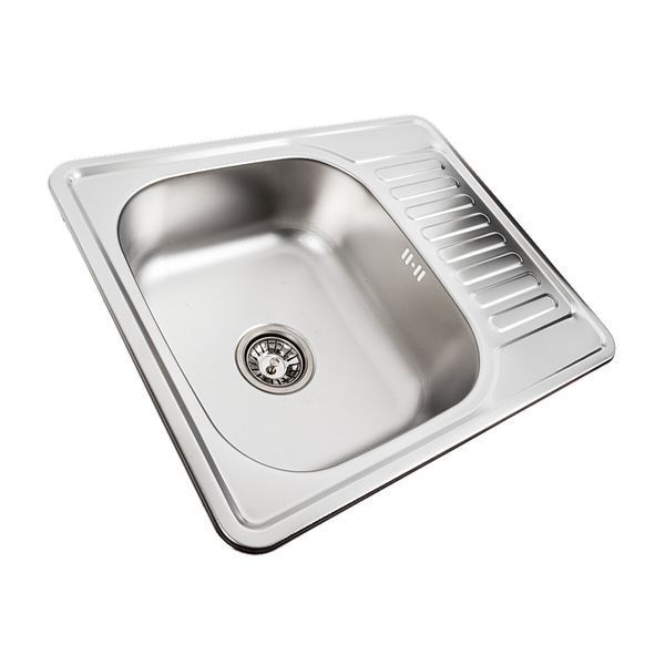 Кухонная мойка из нержавеющей стали Platinum 5848 ДЕКОР (0,8 /180 мм) 11712 фото