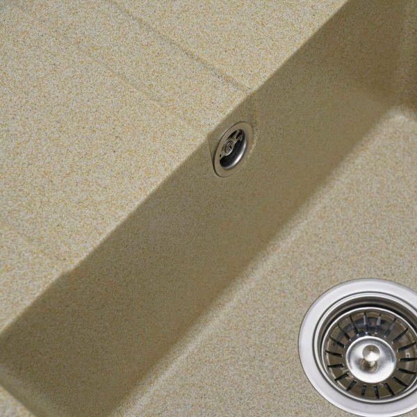 Гранітна мийка для кухні Platinum 5851 ARIA матова Беж 3990 фото