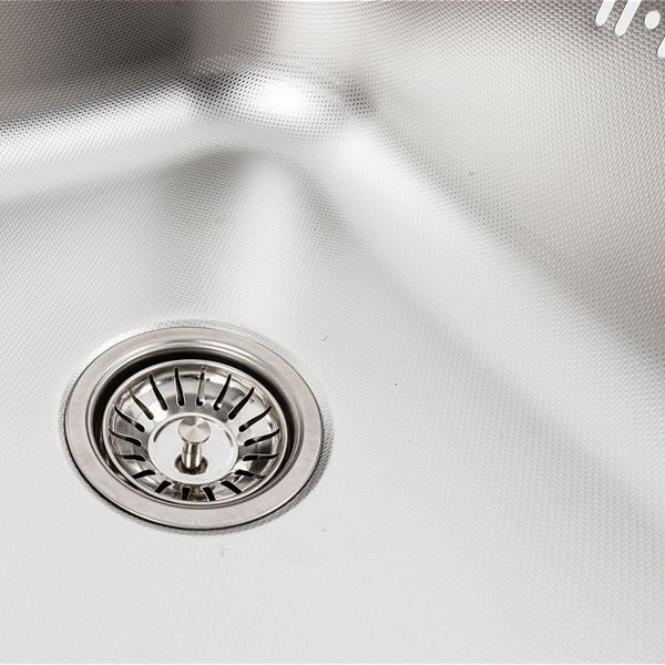 Кухонная мойка из нержавеющей стали Platinum 5848 ДЕКОР (0,8 /180 мм) 11712 фото