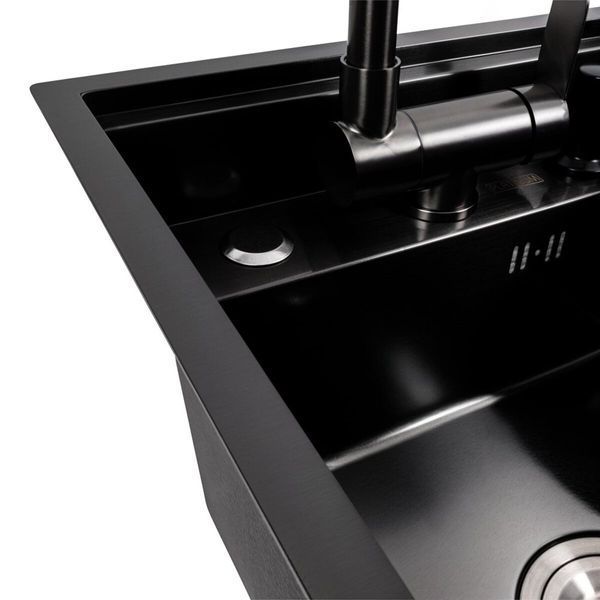 Кухонна мийка CM 40*50 прихована PVD чорна Platinum Handmade 44556 фото