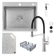 Комплект кухонной мойки Kroner KRP Geb&uuml;rstet 60х50HM BLK04 Kitchen Line SL94470 фото 1