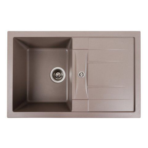 Гранітна мийка для кухні Platinum 7850 TROYA матова Дюна 41658 фото