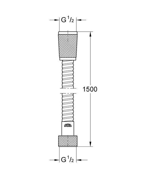 Relexaflex Metal Longlife Металевий душовий шланг 1500 мм (28143000) 28143000 фото