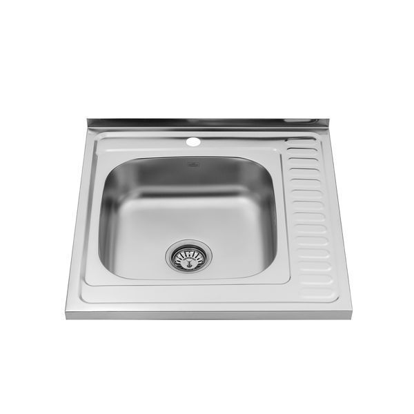 Кухонная мойка накладная Kroner KRP Satin - 6060L (0.6 мм) CV022823 фото
