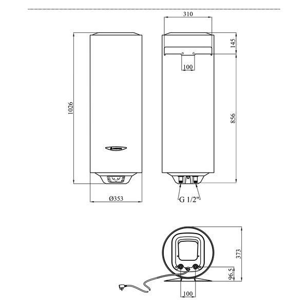 Водонагреватель Ariston Slim PRO1 ECO 65V 1,8K PL EU с мокрым ТЭНом 3626461 CV034049 фото