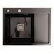 Кухонная мойка черная Platinum PVD Handmade 65*50 L(квадратный сифон 3,0/1) 37681 фото 1