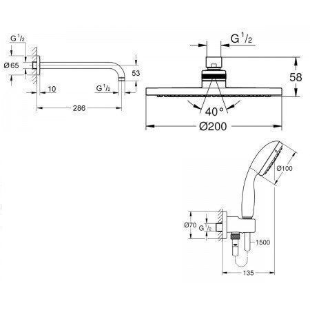 Душова система BauLoop (UA2908100L) Grohe UA2908100L фото