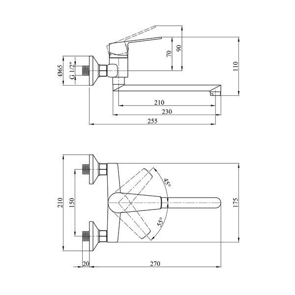 Смеситель для кухни Kroner KRM Oker - С040 CV031473 фото