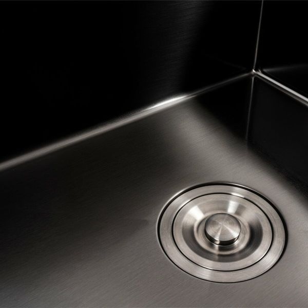 Кухонная мойка СМ 78*50 L PVD черная Platinum Handmade (круглый сифон 3.0/0.8) 44565 фото
