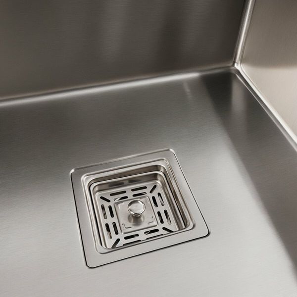 Мийка нержавійка Platinum Handmade 78*50B L (два отвори ,квадратний сифон 3.0/1.0) 37684 фото