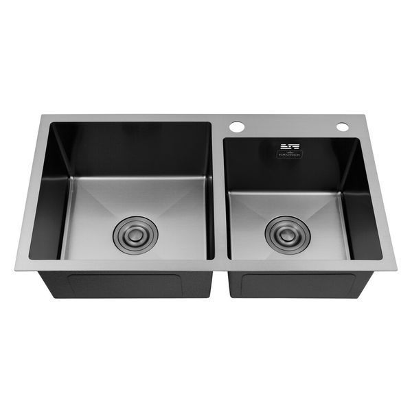 Комплект кухонной мойки KRP SCH049 Schwarze - 7843ZHM PVD ST041392 фото
