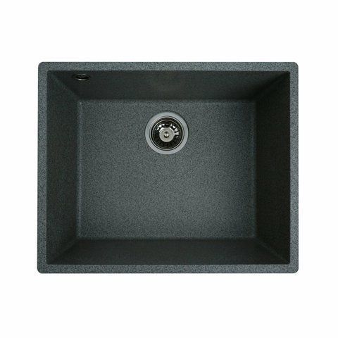 Гранітна мийка для кухні Platinum 5444 OASIS матова Сіра 3980 фото