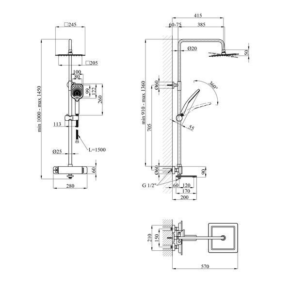 Душова система Kroner KRP Makon - GRP063 CV033859 фото