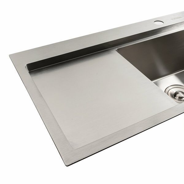 Кухонна мийка нержавійка 78*43 R Platinum Handmade (два отвори, круглий сифон 3,0/0,8) 42233 фото