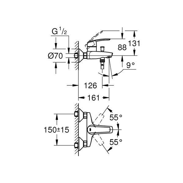 Змішувач для ванни Grohe Start 32278001 CV031965 фото